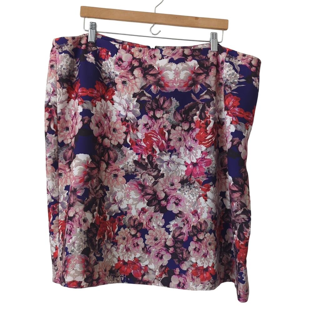 Talbots Womens Skirt Floral Formal Pencil Straight Knee‎ Length Plus Size 24W
